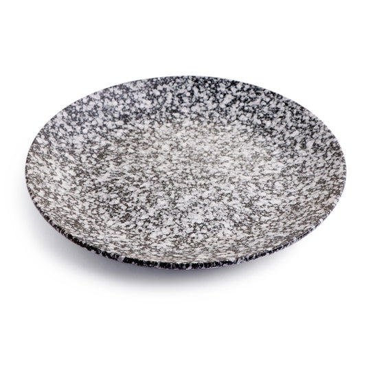 KLÉ Ceramics Dinner Plates (Set of 2, 10 Inches) | Ceramic Dinningware | Microwavesafe | Truffle Granite)