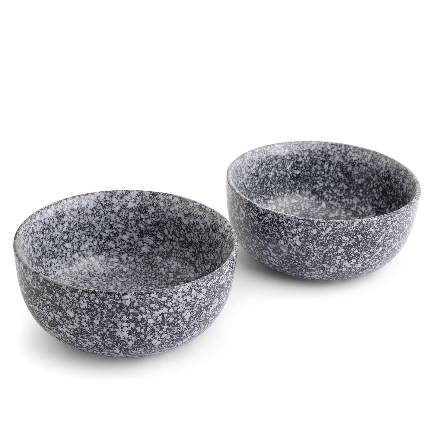 KLÉ Ceramics Soup Bowls | Set of 2 | Ideal for Soups and Cereals | 500 ml (Truffle Granite)