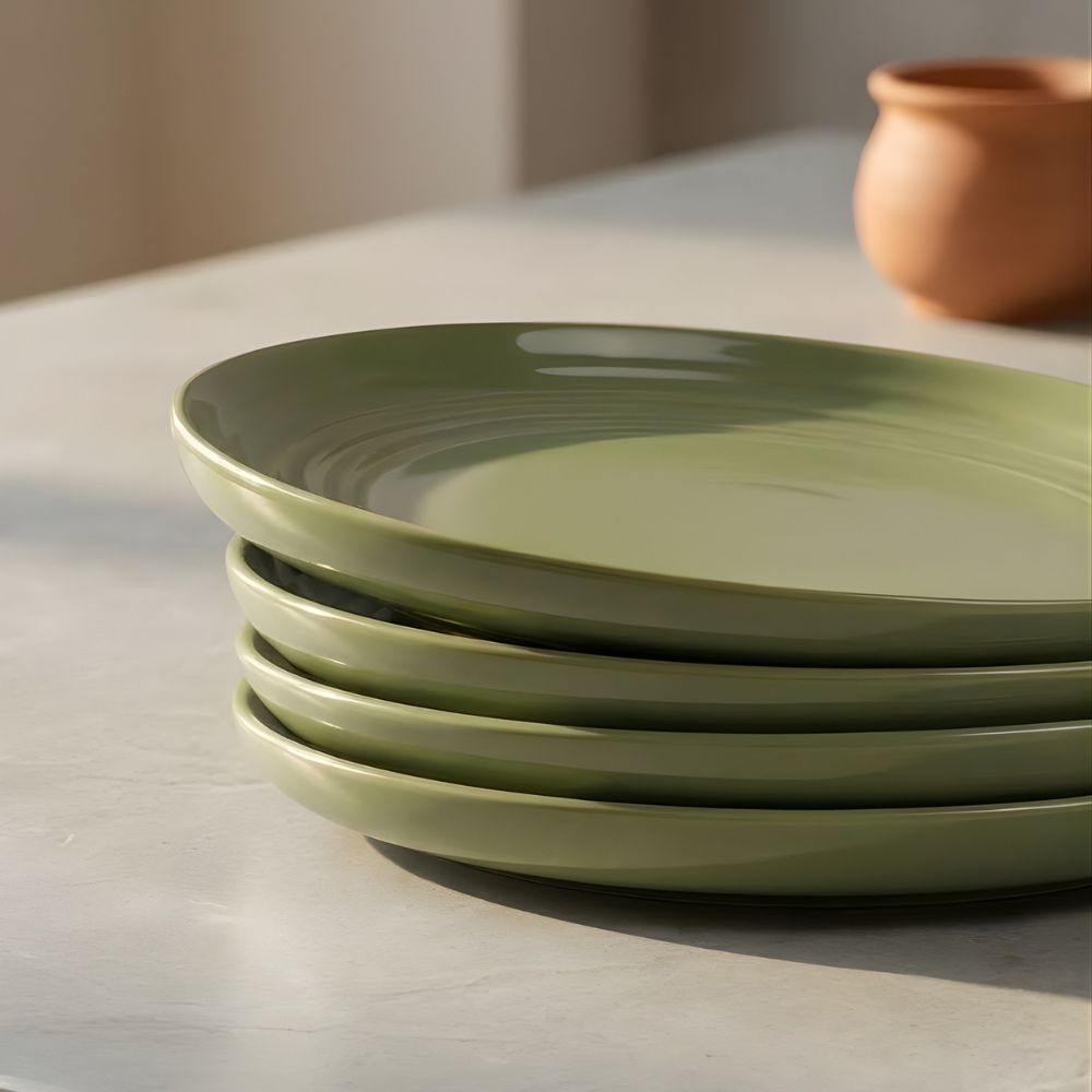 Basil Green Dinner Plates