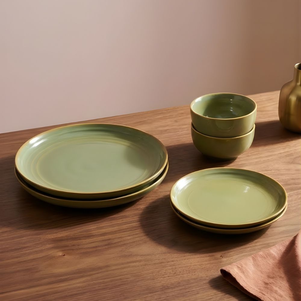 Basil Green Dinner Set