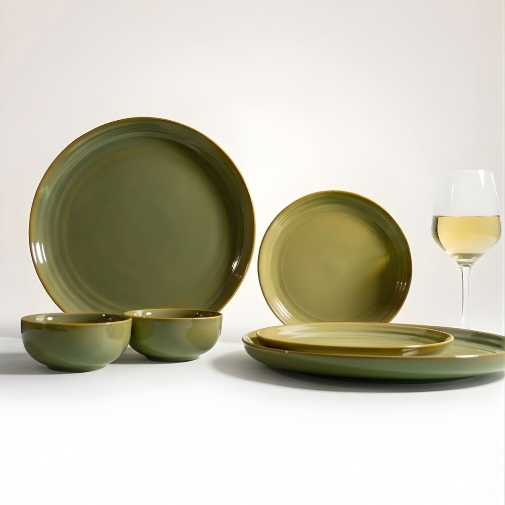 Basil Green Dinner Set