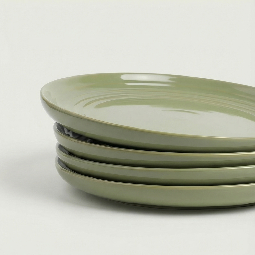 Basil Green Dinner Plates