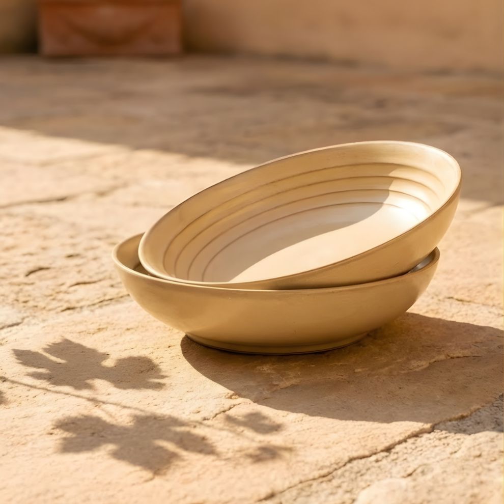 Noce Brown Pasta Plate - 500ml