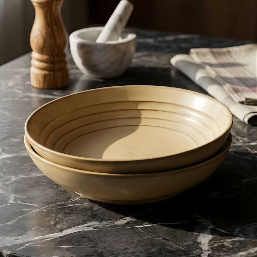 Noce Brown Pasta Plate - 500ml