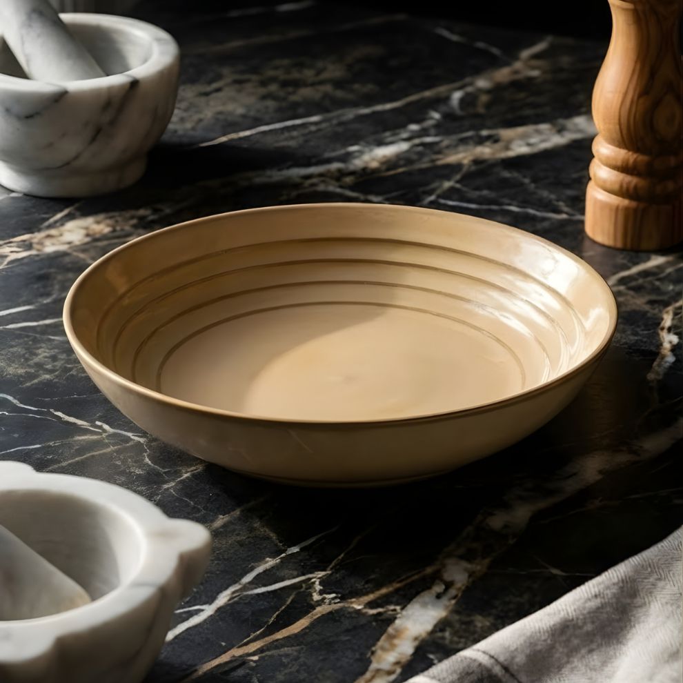 Noce Brown Pasta Plate - 500ml